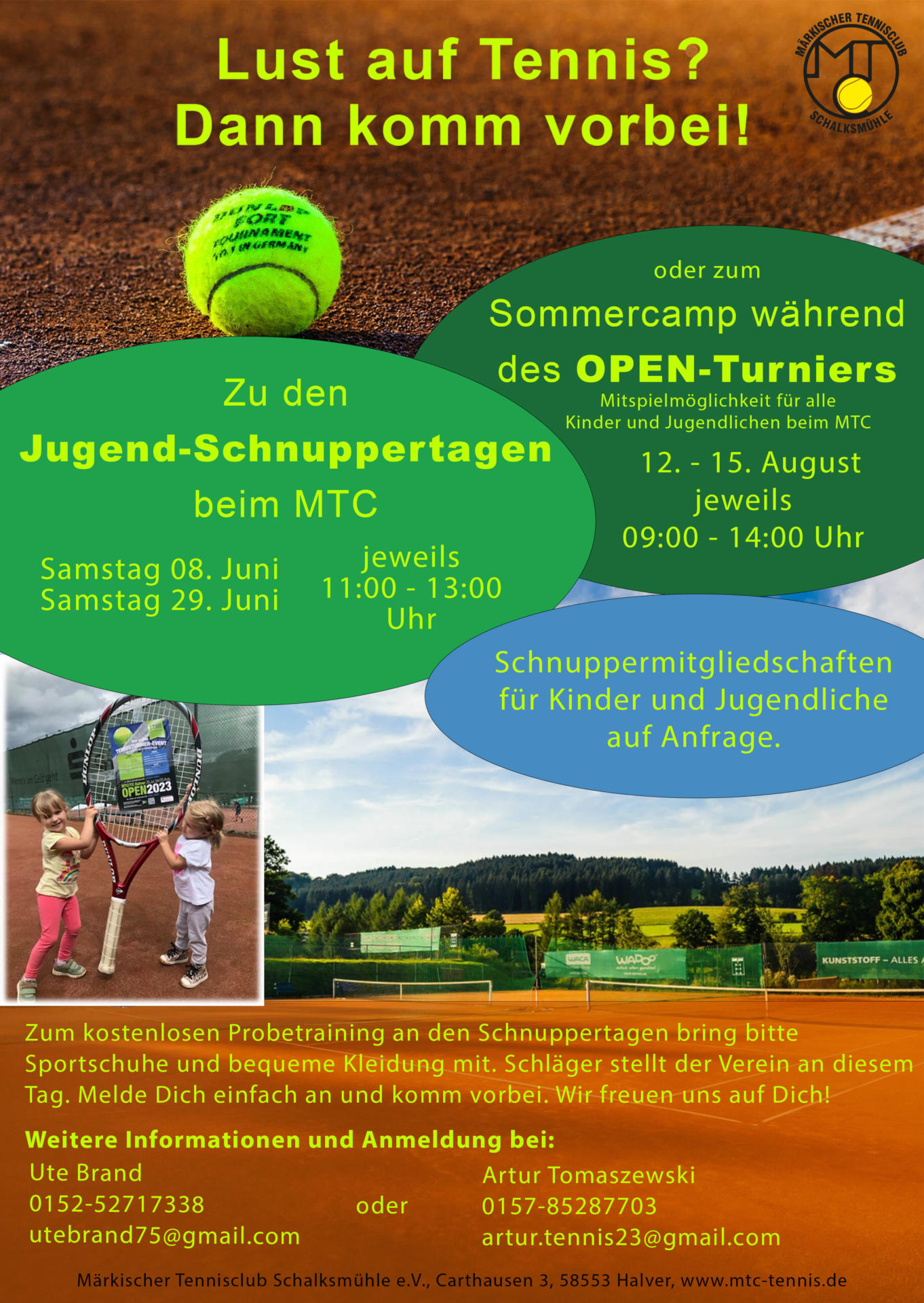 Jugend Flyer Tennis